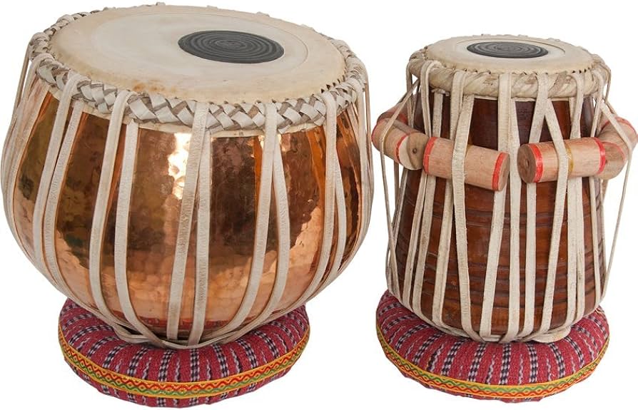 a set of basic beginner tabla drums
